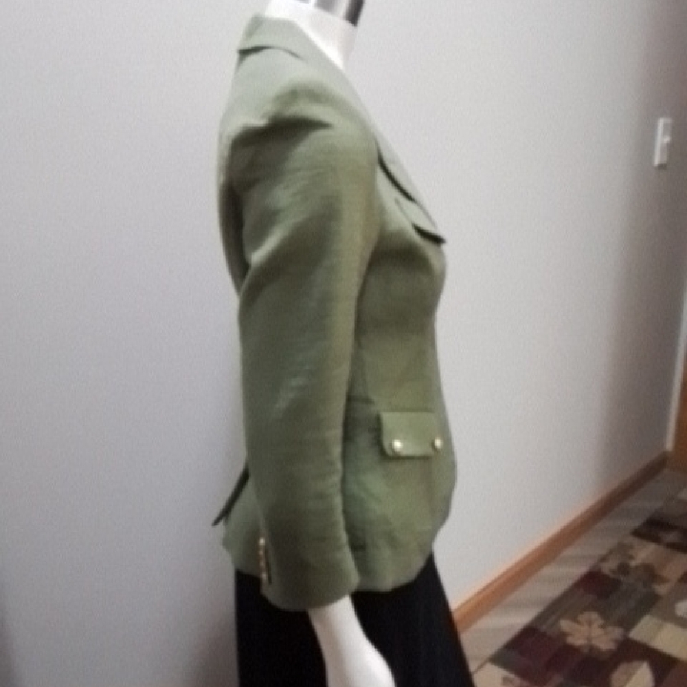 *copy* Princess Kate loves Smythe! Green, lined, linen/cotton blazer, size 8. - Picture 2 of 10